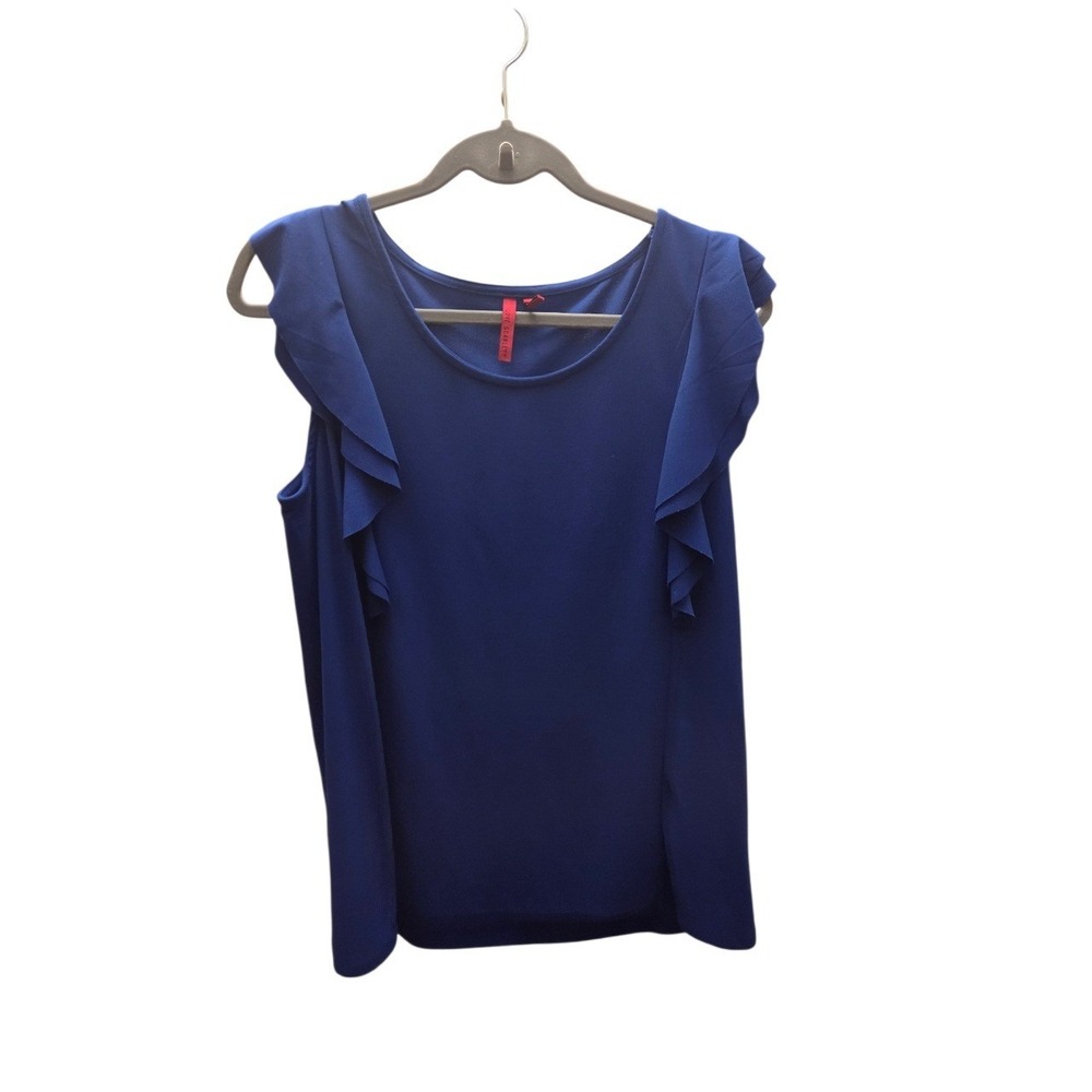 Love Scarlett Royal Blue Ruffle Sleeve Blouse | Size Large
